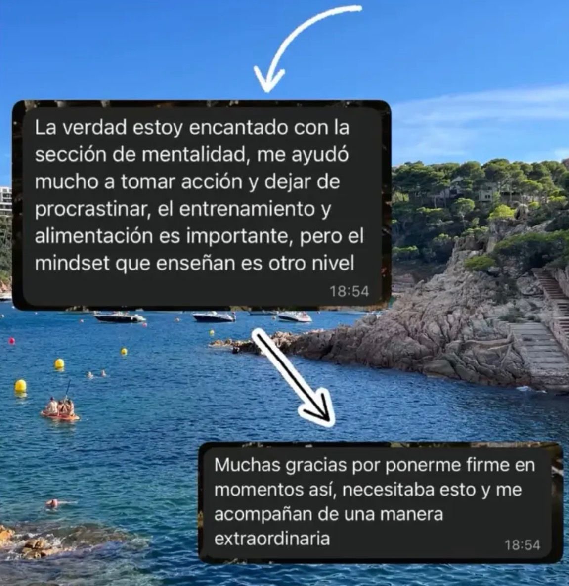 Testimonio de un cliente por WhatsApp
