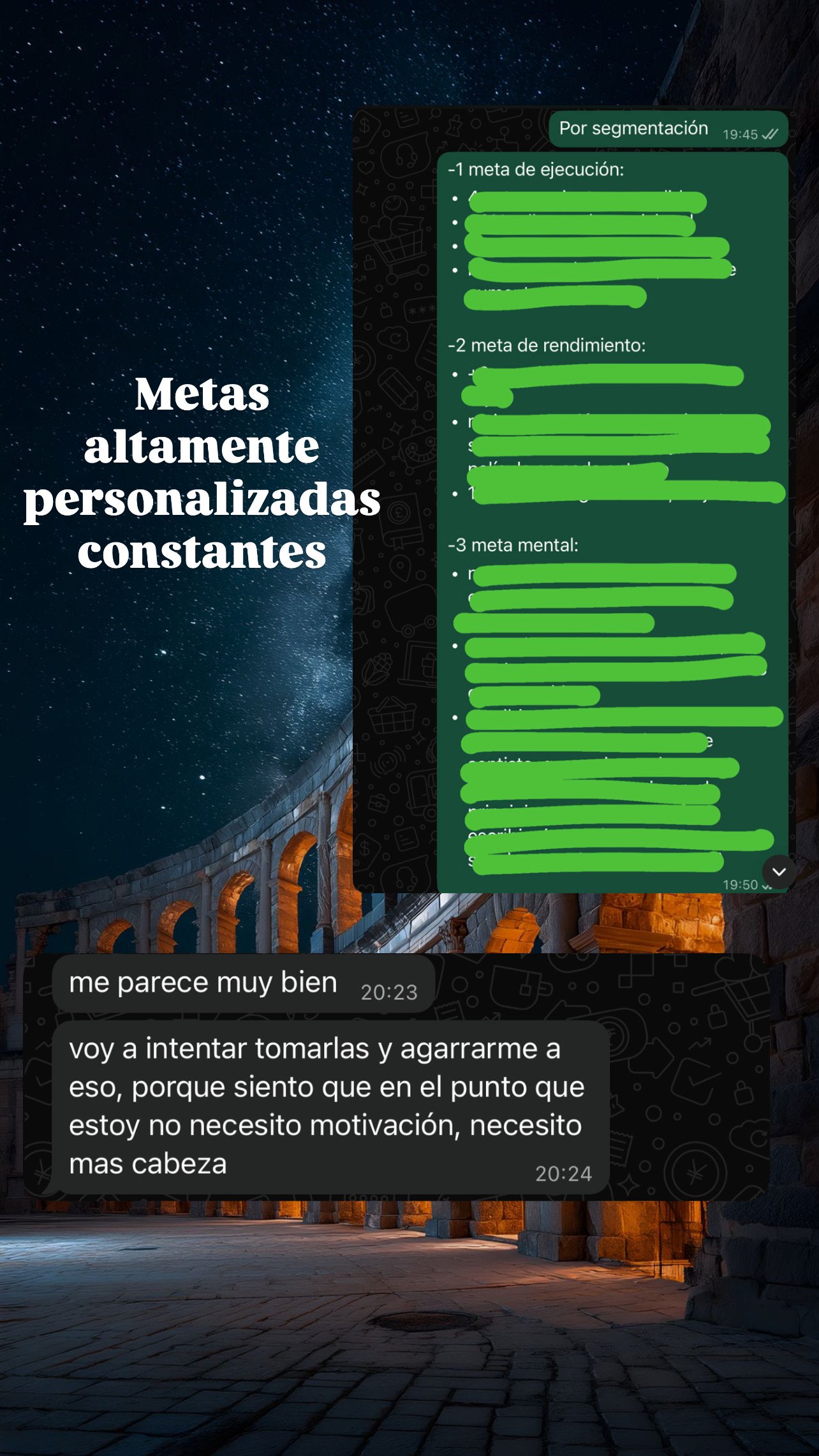 Testimonio de un cliente por WhatsApp